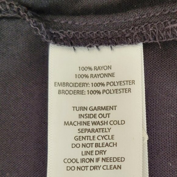 beachlunchlounge Peasant Embroidered Black Boho Mini Dress Size M - Picture 8 of 16